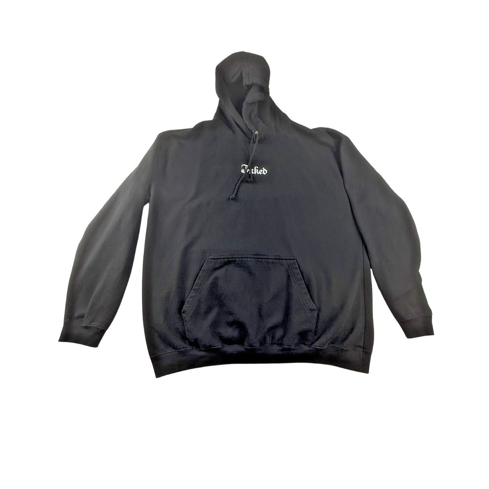 Inked Black Hoodie 4XL Unisex Oversized Pullover Sweatshirt Fleece Pocket Casual
